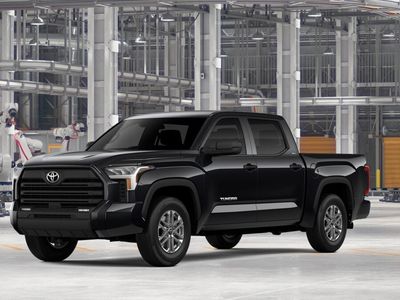 2026 Toyota Tundra SR5 in Midnight Black Metallic — front three-quarter view