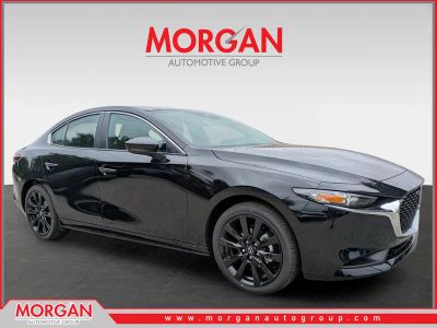 2026 Mazda Mazda3 Sedan 3 Sedan 2.5 S Select Sport in Jet Black Mica — front three-quarter view