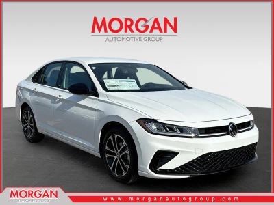 2026 Volkswagen Jetta Sport in White — front three-quarter view