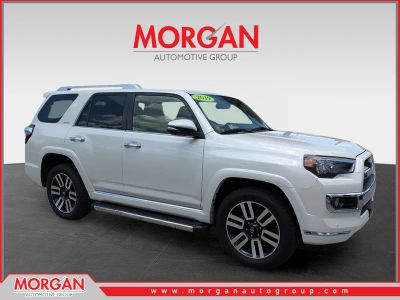 2019 Toyota 4Runner Limited in Blizzard Pearl — front three-quarter view
