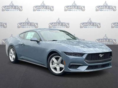2026 Ford Mustang EcoBoost in Blue — front three-quarter view