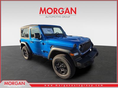 2026 Jeep Wrangler Sport in Blue — front three-quarter view