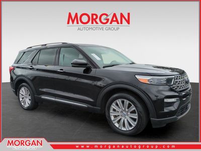 2022 Ford Explorer Limited in Black — front three-quarter view