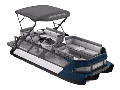 2026 Sea-Doo Switch Cruise™ 21 - 300 hp - Tech Galvanized — front three-quarter view