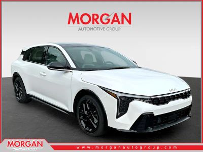 2026 Kia K4 GT-Line Turbo in White — front three-quarter view