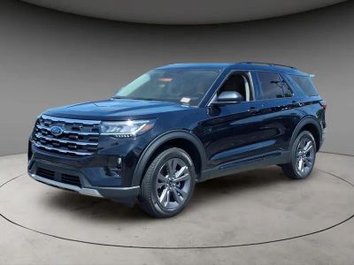 2026 Ford Explorer Active in Black Metallic — front three-quarter view