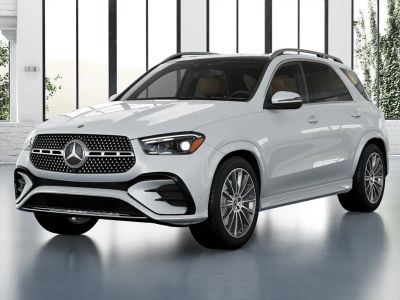 2026 Mercedes-Benz GLE 350 in MANUFAKTUR Moonlight White Metallic — front three-quarter view