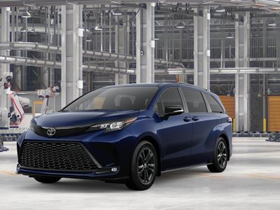 2026 Toyota Sienna XSE in Blueprint — front three-quarter view