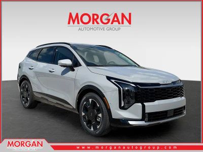 2026 Kia Sportage SX-Prestige in Wolf Gray — front three-quarter view