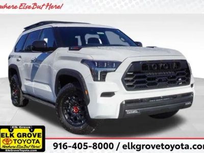 2026 Toyota Sequoia TRD Pro in Ice Cap — front three-quarter view
