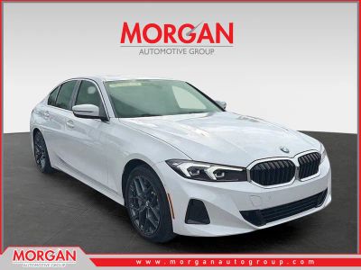 2025 BMW 3 Series 330i in White — front three-quarter view