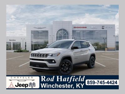 2026 Jeep Compass COMPASS LATITUDE ALTITUDE 4X4 in Silver Zynith Metallic Clear-Coat Exterior Paint — front three-quarter view