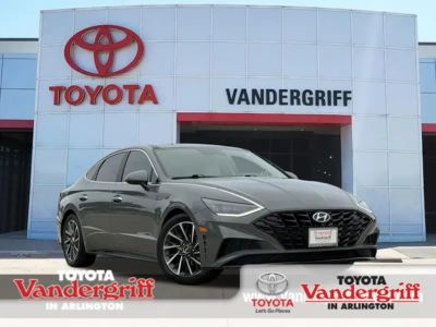 2021 Hyundai Sonata N/A in Hampton Gray — front three-quarter view