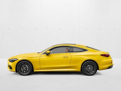 2026 Mercedes-Benz CLE 300 CLE 300 4MATIC &reg; Coupe in Sun Yellow — front three-quarter view