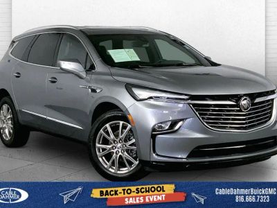 2023 Buick Enclave Essence in Moonstone Gray Metallic — front three-quarter view