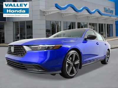 2026 Honda Accord Hybrid Sport in Still Night Pearl — front three-quarter view