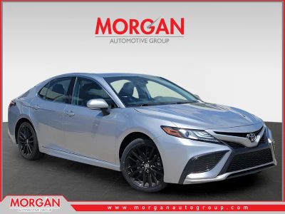 2024 Toyota Camry XSE in Midnight Black Metallic — front three-quarter view