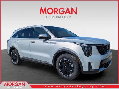 2026 Kia Sorento S in Ivory Silver — front three-quarter view