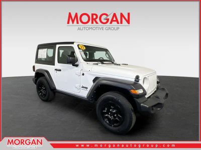 2022 Jeep Wrangler Sport in Bright White Clearcoat — front three-quarter view