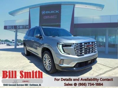 2026 GMC Acadia Denali in Sterling Metallic — front three-quarter view