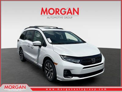 2026 Honda Odyssey EX-L in Platinum White Pearl — front three-quarter view