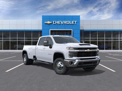 2026 Chevrolet Silverado 3500 HD LT DRW in Summit White — front three-quarter view