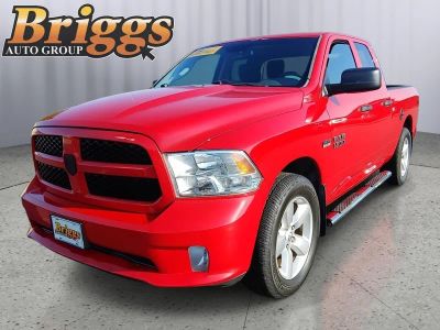 2015 RAM 1500 Express in Flame Red Clearcoat — front three-quarter view
