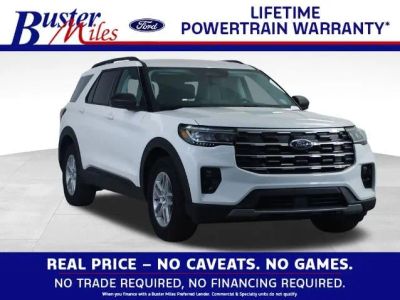 2026 Ford Explorer Active in Star White Metallic Tri-Coat — front three-quarter view