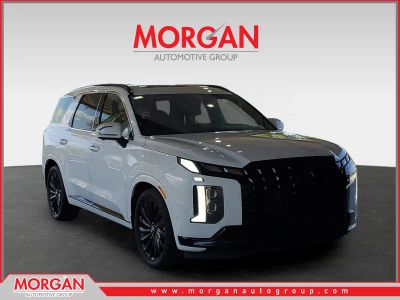 2024 Hyundai Palisade Calligraphy Night Edition in Hyper White — front three-quarter view