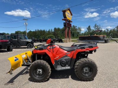 2023 Polaris Sportsman 450 H.O. EPS A23SEE50B3 in Orange Rust Non Metallic — front three-quarter view