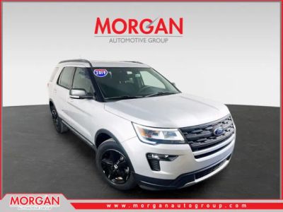 2019 Ford Explorer XLT in Silver — front three-quarter view