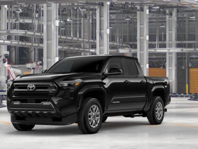 2026 Toyota Tacoma SR5 in Black — front three-quarter view