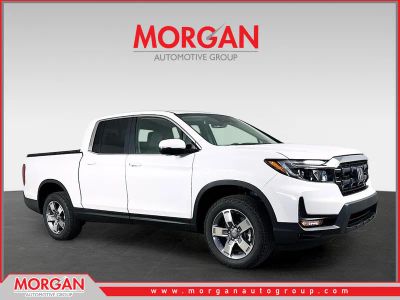 2026 Honda Ridgeline RTL in Platinum White Pearl — front three-quarter view