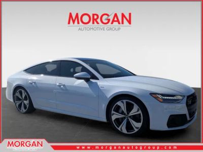 2022 Audi A7 55 Prestige in White — front three-quarter view