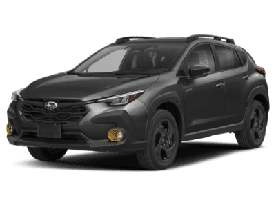 2026 Subaru Crosstrek Sport Hybrid in Crystal Black Silica — front three-quarter view