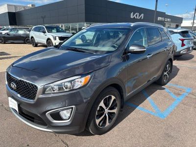 2016 Kia Sorento EX in Platinum Graphite — front three-quarter view