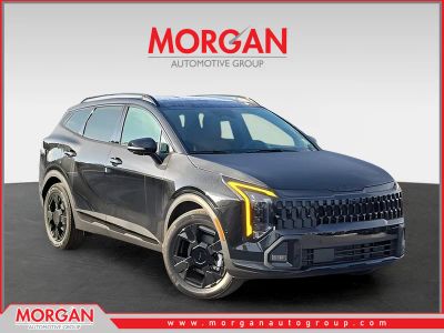 2026 Kia Sportage Plug-In Hybrid X-Line Prestige in Black — front three-quarter view