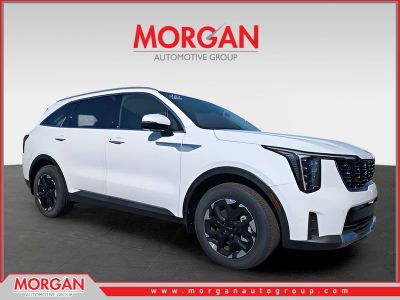 2025 Kia Sorento S in White — front three-quarter view