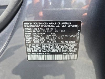 2021 Volkswagen Atlas — photo 31 view