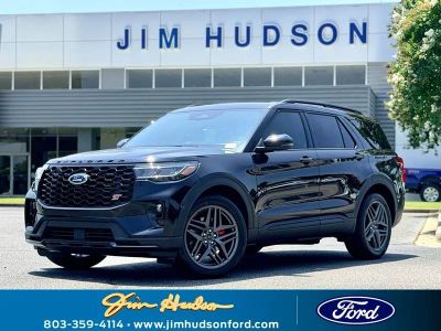 2026 Ford Explorer ST in Black Metallic — front three-quarter view