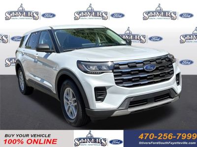 2026 Ford Explorer Active in White — front three-quarter view