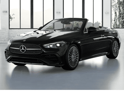 2026 Mercedes-Benz CLE 300 in Obsidian Black Metallic — front three-quarter view