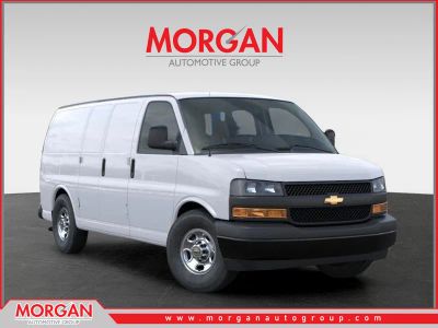 2026 Chevrolet Express Cargo Van Work Van in Summit White — front three-quarter view