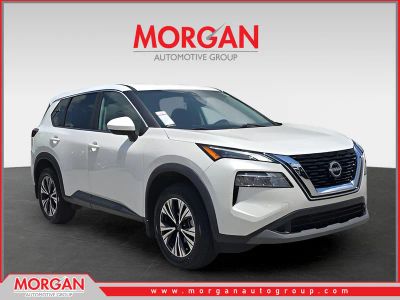 2023 Nissan Rogue SV in White — front three-quarter view