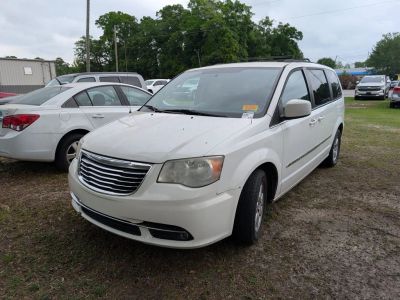 2012 Chrysler Town &amp; Country Touring in White — front three-quarter view