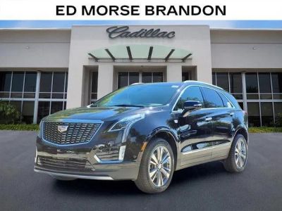 2026 Cadillac XT5 Premium Luxury in Stellar Black Metallic — front three-quarter view