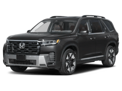 2026 Honda Pilot Elite in Crystal Black Pearl — front three-quarter view