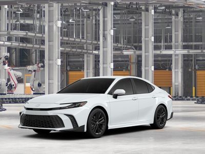 2026 Toyota Camry SE AWD in Ice Cap — front three-quarter view