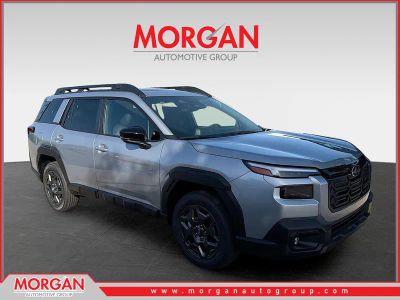 2026 Subaru Outback Premium in Ice Silver Metallic — front three-quarter view