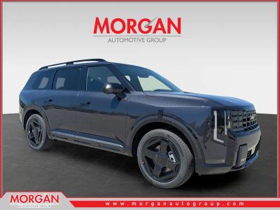 2027 Kia Telluride Hybrid X-Line SX in Panthera Metal — front three-quarter view